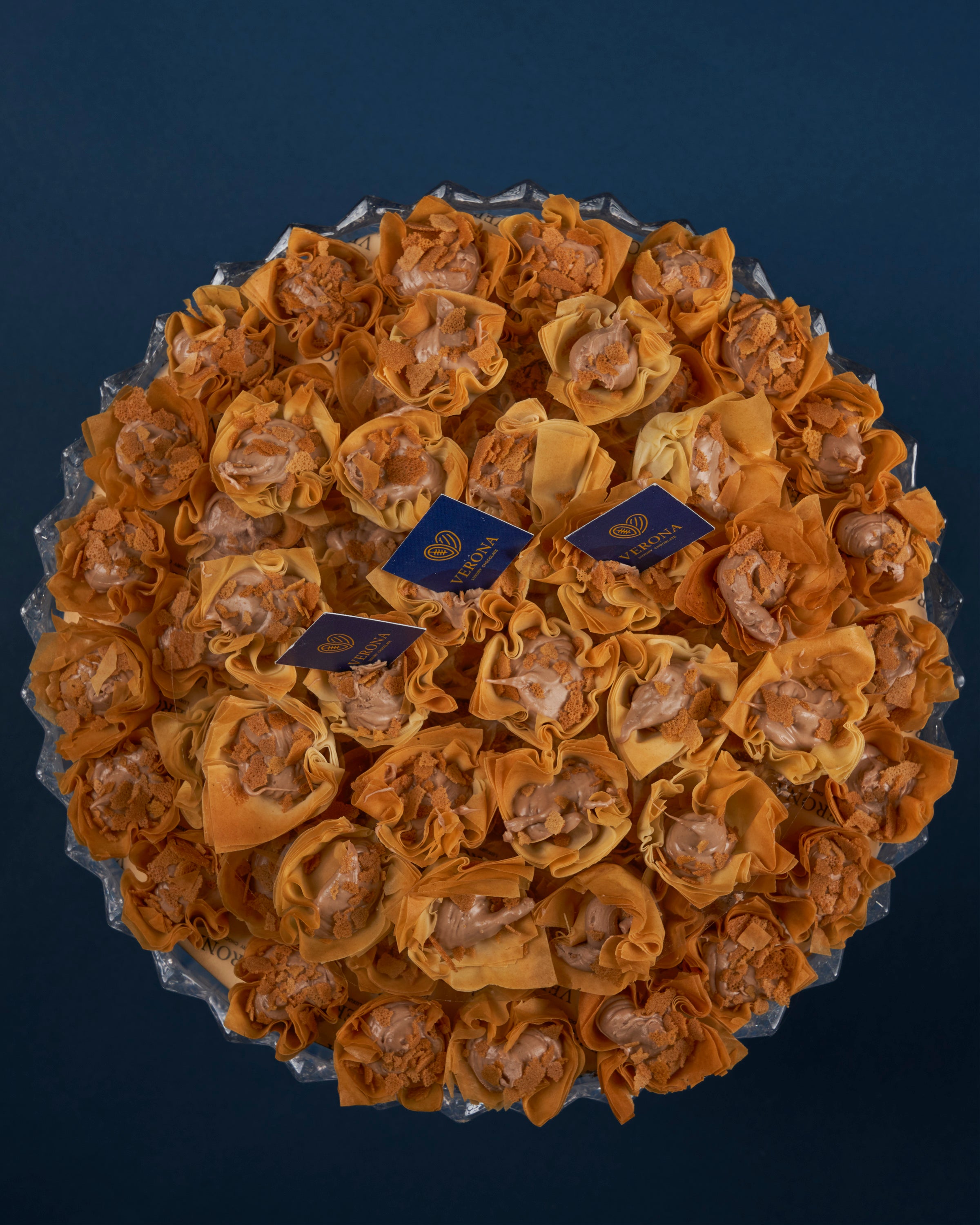 صينية قلاش فيرونا الكريستالية - جوكليت (G3)