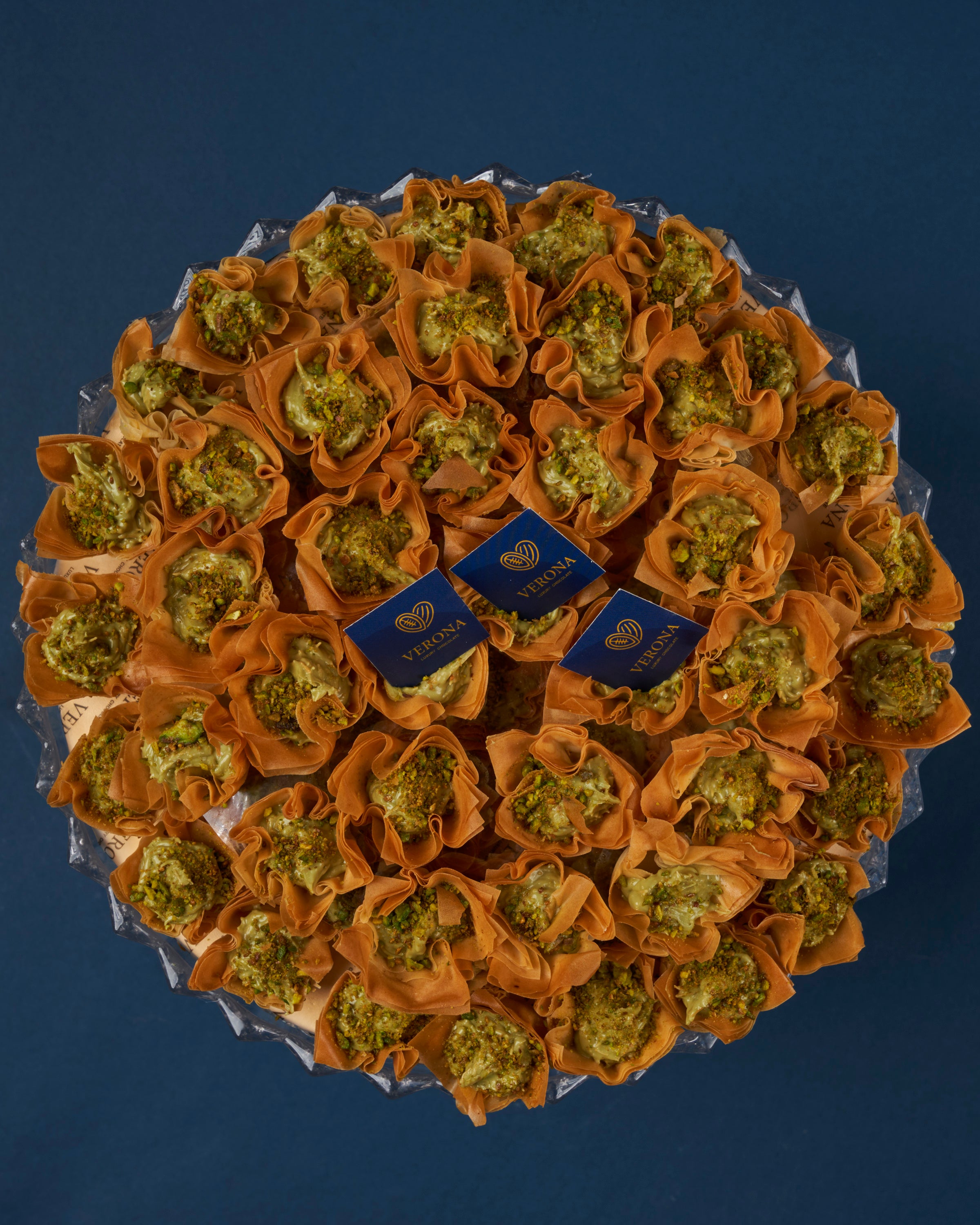 صينية قلاش فيرونا الكريستالية - بستاشيو (G4)