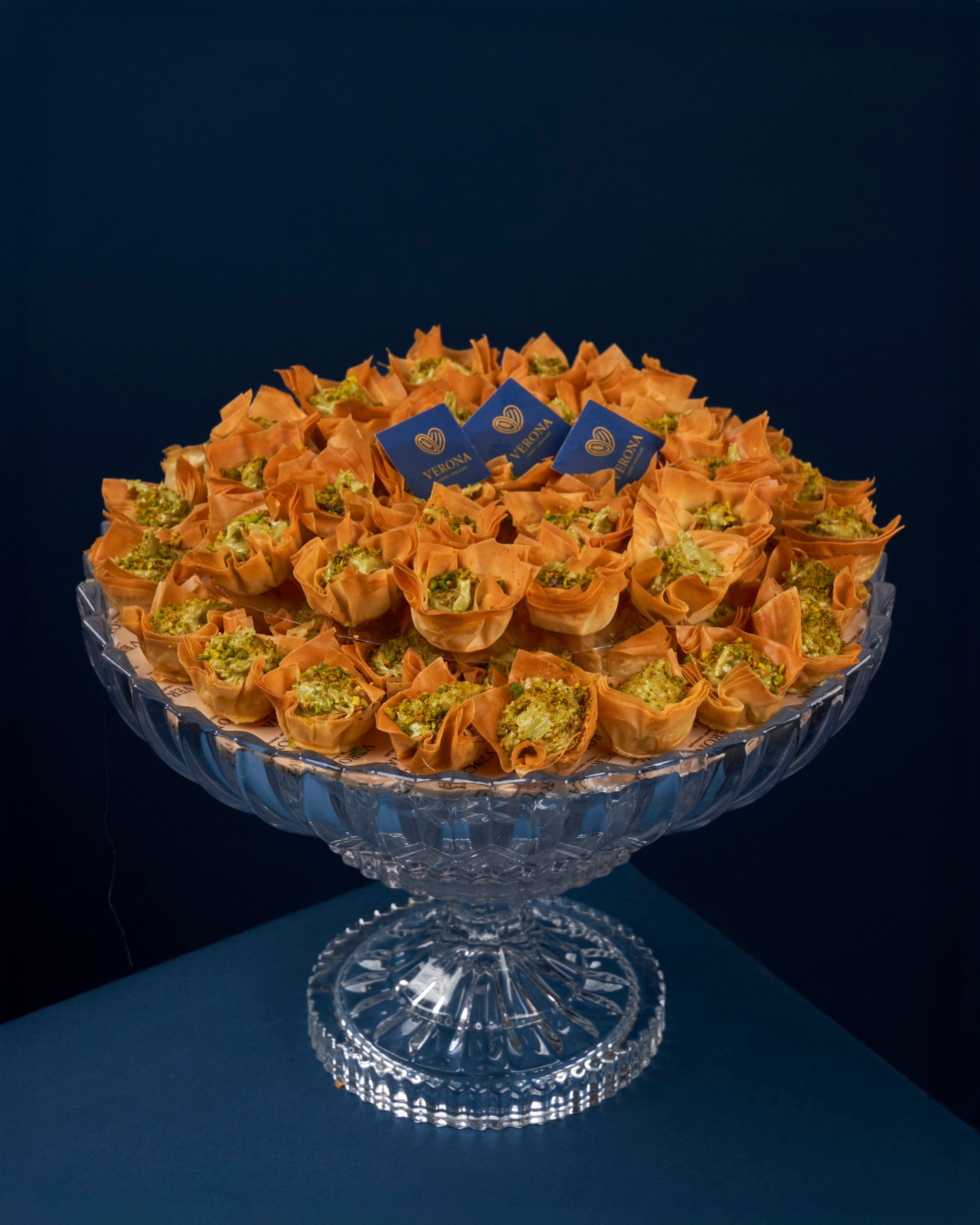 صينية قلاش فيرونا الكريستالية - بستاشيو (G4)